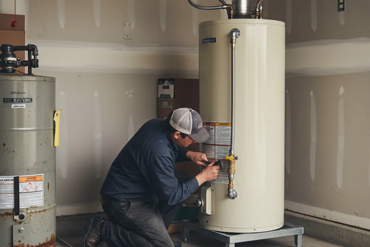 Water heater and shutoff valve replacement in Fort Leavenworth