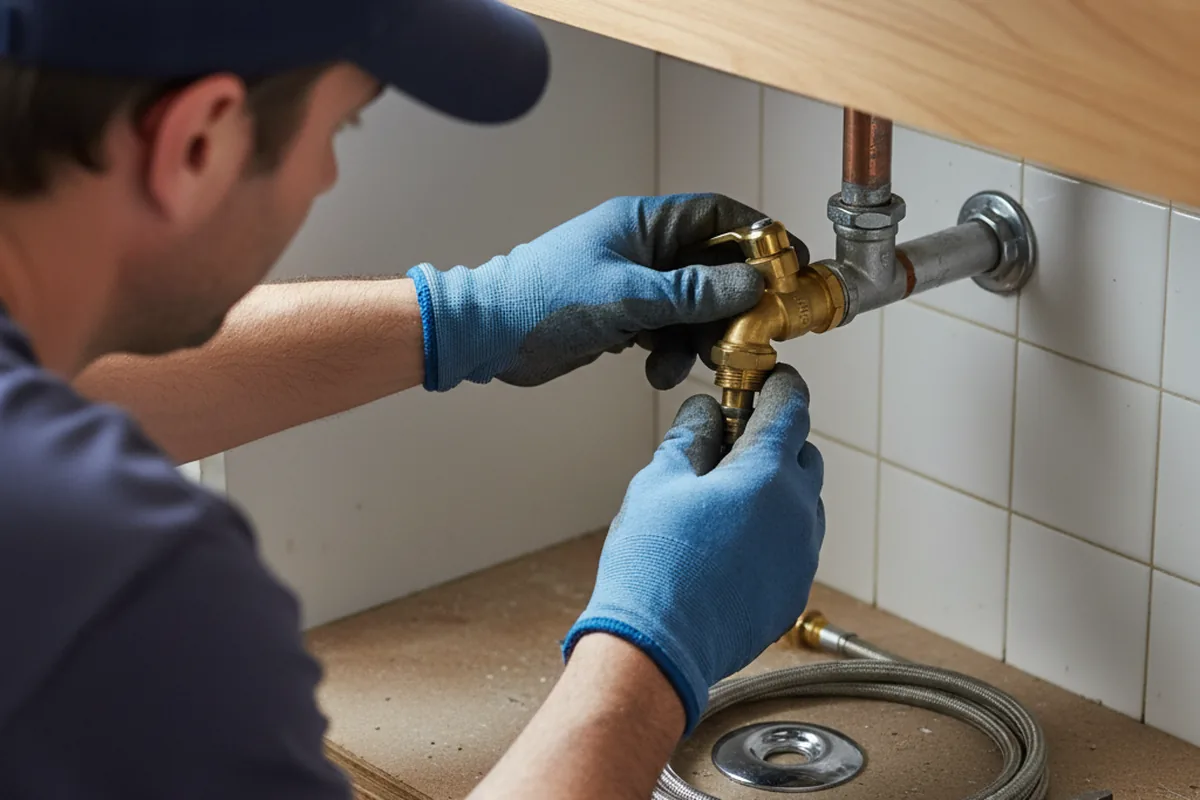 Shutoff valve and fitting work during Emergency Plumbing in Fort Leavenworth